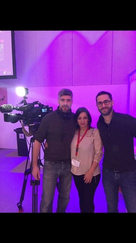 Annabell dietro le quinte di uno studio televisivo